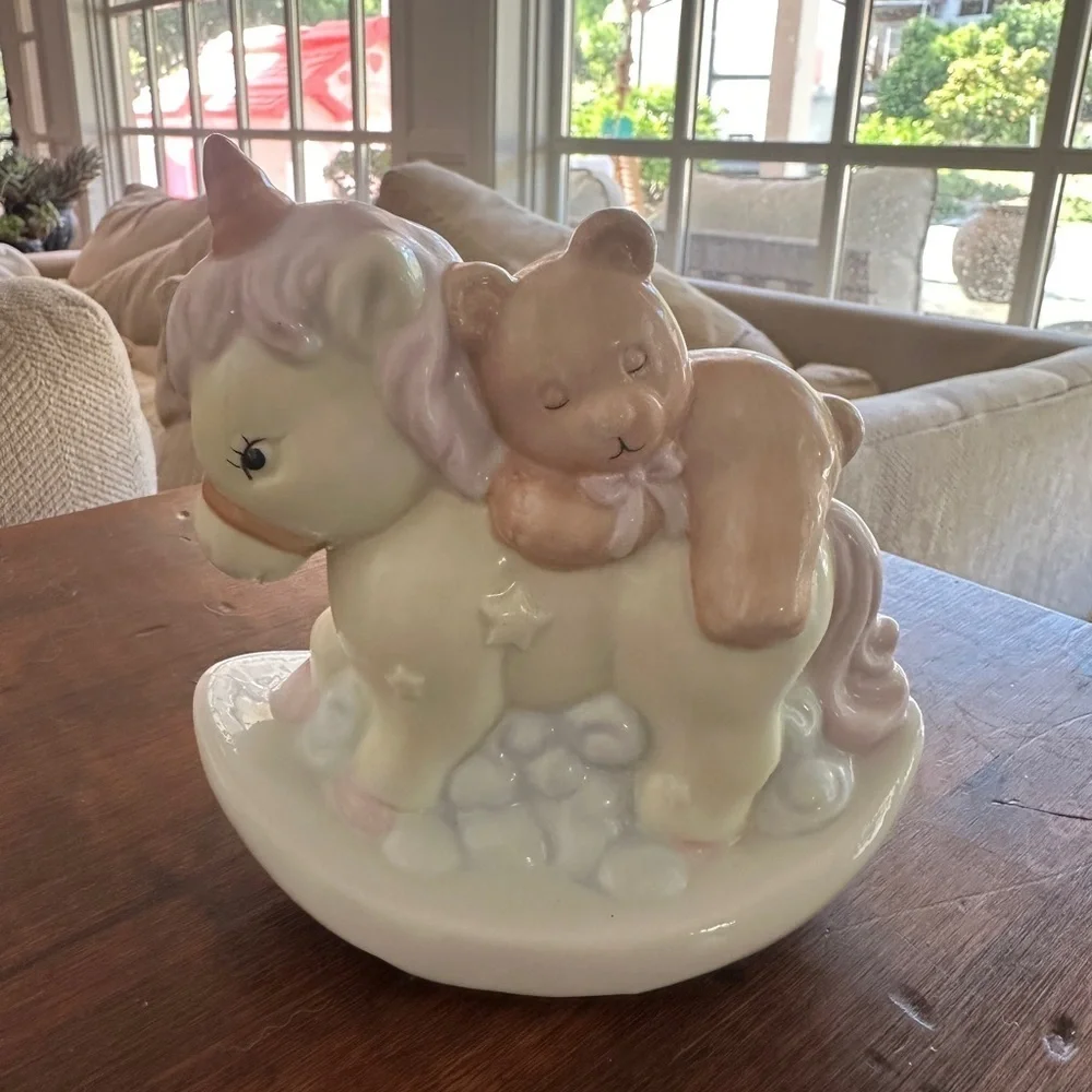 Enesco toddler baby room rocking horse night light with cord